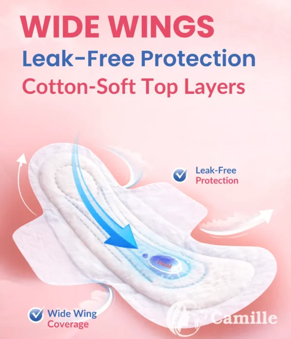 Camille wide wing sanitary pads