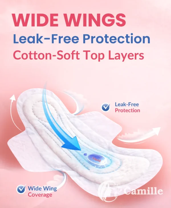 Camille wide wing sanitary pads