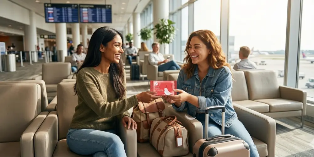 travel friendly sanitary pads camille