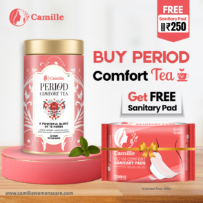 Camille Period Comfort Tea | Herbal Tea for Period Cramps & Women's Wellness ( Get FREE Sanitary Pad)